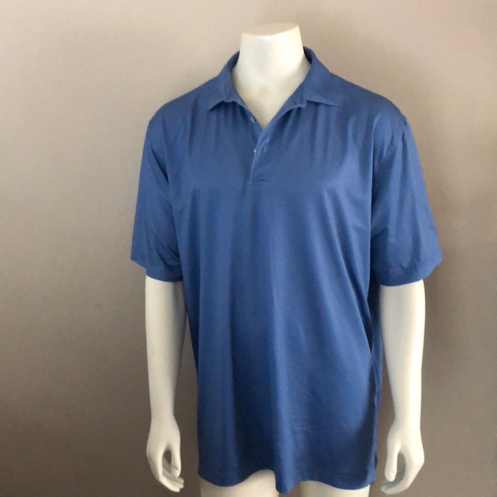 Peter Millar Men’s Knit Patterned Short Sleeve Polo Shirt Golf